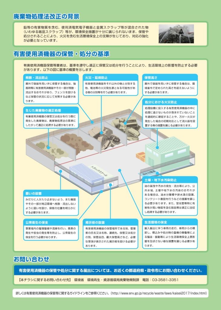 有害使用済機器を保管又は処分する事業者のみなさまへ